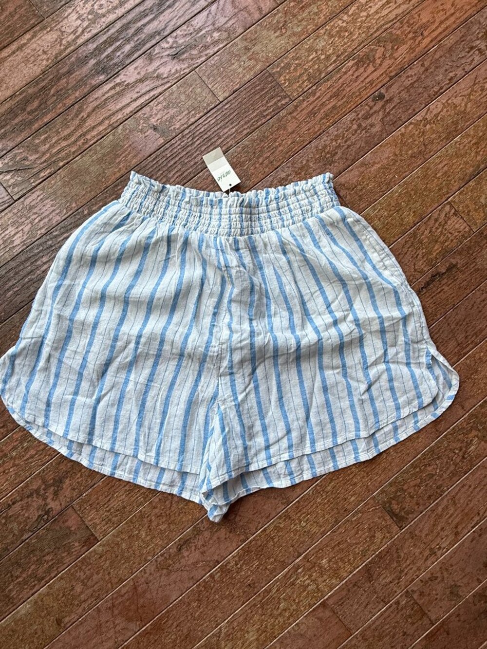 NWT Aerie blue and white striped shorts